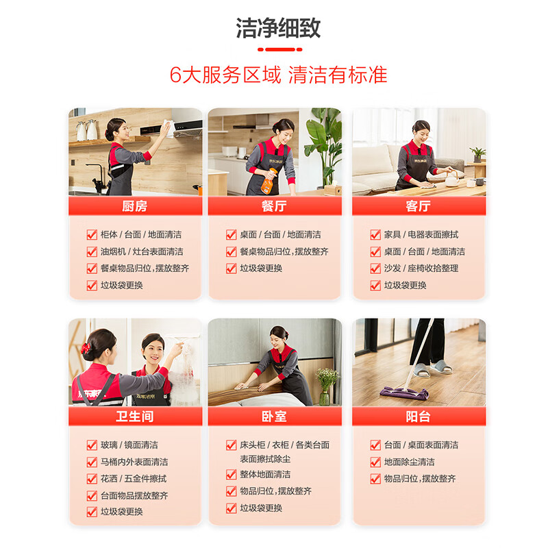 家政3小时日常保洁单次兑换券 全屋保洁服务 上门清洁 使用地区见商详页